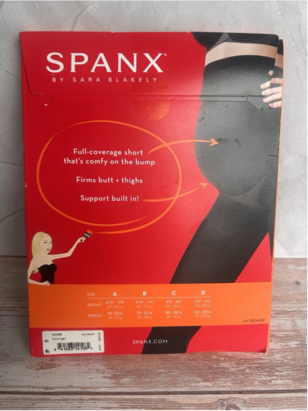 Spanx Mama Tights Opaque Smoothing And Support Very Black Size B Maternity - Picture 3 of 4